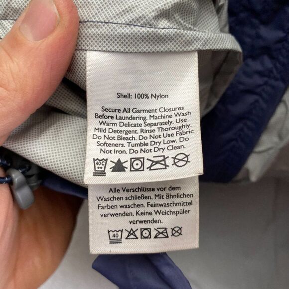 Eddie Bauer Weatheredge Lightweight Lined Rain Jacket Blue Color Size Small - Picture 3 of 6